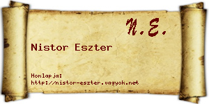 Nistor Eszter névjegykártya