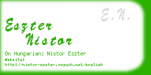 eszter nistor business card